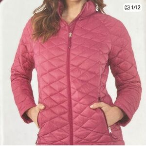 Free Country Quilted Puffer Jacket in Dusty Rose
